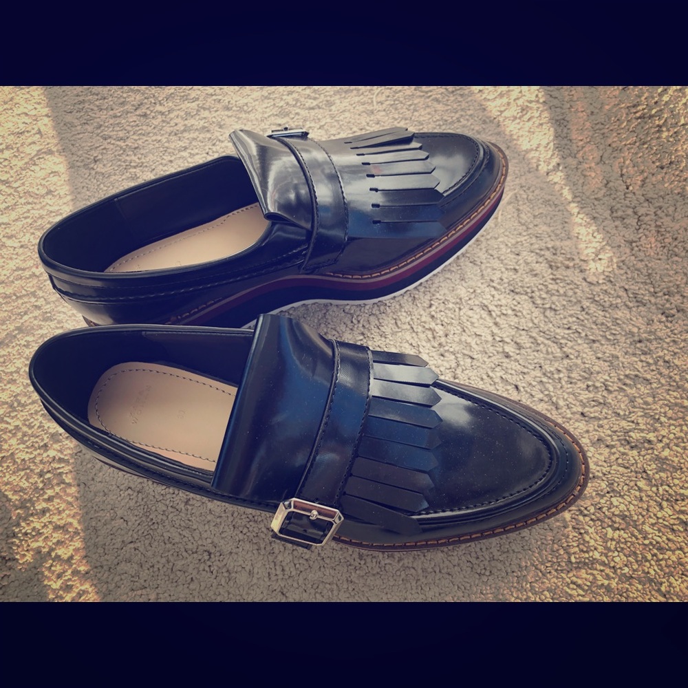 Zara Platform Oxfords - 39
